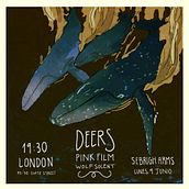 Cartel Sebright Arms: Deers(Hinds) + Pink Film + Wolf Solent . Design grafic de Lois Brea Ares - 08.31.2015