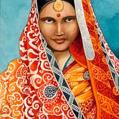 Sari . % Quino Marin tarafından hazırlanan Geleneksel illüstras, Ve on projesi - 09.10.2015