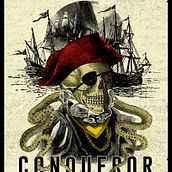 Mi Proyecto del curso Cartelismo ilustrado • "CONQUEROR OF SOULS". Graphic Design, and Traditional illustration project by Edward Campbell - 09.10.2015