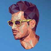 Lowpoly Portrait. Design, Graphic Design, and Traditional illustration project by Carlos Anguis - 09.12.2015