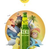 Cerveza KEKU con Limón!!. Advertising, and Traditional illustration project by Ricardo Martínez López - 09.16.2015