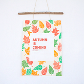Handmade poster / Autumn is coming. Un progetto di Artigianato e Graphic design di Maialen Unanue - 18.09.2015