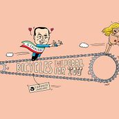 Bikes that pedal for you. Br, ing, Identit, Traditional illustration, and Advertising project by Pablo ientile - 09.21.2015