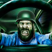 Dirección General de Tráfico "DGT". "Estás conduciendo no en la guerra". Cop, writing, Art Direction, Design, Graphic Design, Photograph, Traditional illustration, and Advertising project by Carlos Parra Ruiz - 09.21.2015