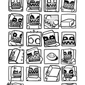 Fosforito Essential Expressions. Character Design project by Borja Moll - 10.01.2015