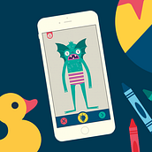 Imaginary Monsters App. Animation, Art Direction, and Traditional illustration project by Facundo S - 10.21.2015