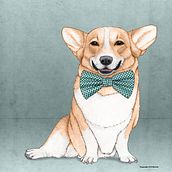 Corgi Dog. Fine Arts, and Traditional illustration project by Barruf Art - 08.18.2015