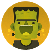 Frankenstein Monster. Character Design, Comic, Design, and Traditional illustration project by Ivy Nunes - 10.28.2015