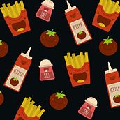 French Fries . Character Design, Design, Graphic Design, and Traditional illustration project by Ivy Nunes - 10.28.2015