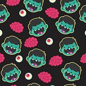 Zombie. Character Design, Design, Graphic Design, and Traditional illustration project by Ivy Nunes - 10.28.2015