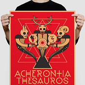 Acherontia/Thesauros/Gain poster Ein Projekt aus dem Bereich Grafikdesign, Traditionelle Illustration und Kunstleitung von Daniel Vidal - 29.10.2015