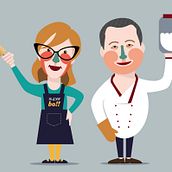 Characterization for Superbó cooking school. Projekt z dziedziny Design, Projektowanie postaci i Projektowanie graficzne użytkownika Ángela Tarrazó - 02.11.2015
