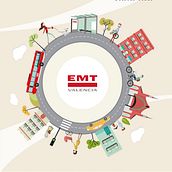 Viajando juntos cada día. EMT. Projekt z dziedziny Grafika ed, torska, Projektowanie graficzne, Trad, c i jna ilustracja użytkownika Laura Vivancos Gómez - 22.03.2015