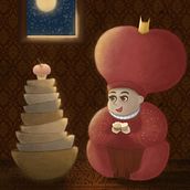 La princesa comiendo sus pasteles. Un proyecto de Diseño editorial, Ilustración tradicional y Pintura de Alice Vettraino - 04.11.2015