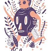 ITZMIN T-SHIRT. Design, Character Design, Costume Design, Traditional illustration, and Screen Printing project by Arantxa Recio Parra - 11.06.2015