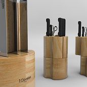 TACO DE CUCHILLOS 3 CLAVELES. Un progetto di Design, Design di accessori, Product design e Design industriale di Mario Ramírez Castro - 07.11.2015