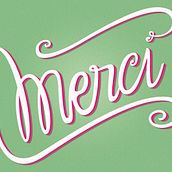 Merci. Calligraph, T, and pograph project by miriamgarcia___ - 11.07.2015