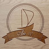 Sail boat Aju IV Logo. Graphic Design project by Sandra González Luna - 06.21.2015