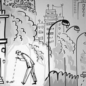 Decoración Mural Escape Room Madrid. Interior Design, and Traditional illustration project by Aurora Rumí - 11.20.2015