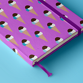 Cloud Ice-Cream | Pattern Design. Design, Graphic Design, and Traditional illustration project by Zeltia Garzía - 11.22.2015