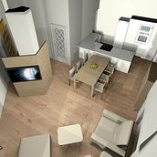 Proyecto Vivienda. Modelado 3d e iluminación.. 3D, e Arquitetura de interiores projeto de Iris Carballo - 23.11.2015