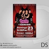 Flyer/Volante: "Caramelos de Cianuro en Teatro Bar" . Design și Design grafic de David Sánchez - 01.07.2015