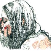 Proyecto/ Pincel tipográfico sobre Paula Bonet. Graphic Design, and Traditional illustration project by Sara López - 11.24.2015