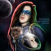 Intergalactic Girl. Un proyecto de Bellas Artes, Cine, Cómic, Diseño, Diseño de juegos, Diseño de personajes, Diseño de vestuario, Diseño gráfico, Eventos e Ilustración tradicional de Salvador Lorite Hebra - 26.11.2015