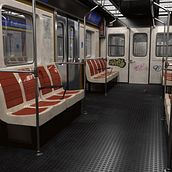 Vagón de metro (3D). 3D, and Animation project by Ricardo Landívar Vinués - 11.26.2015