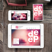 Identidad, cartelería y página web del DEEP Festival. Een project van Grafisch ontwerp van Isa Romano - 27.09.2015