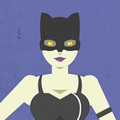 Personajes vectoriales para cartél. Universo Batman.. Un projet de Conception de personnages, Design graphique et Illustration traditionnelle de Javier Usobiaga Martínez - 29.11.2015