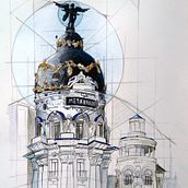 metrópolis madrid. Traditional illustration project by Cristina Muñoz Lázaro - 11.24.2015
