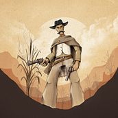 Cow boy /ilustración. Ilustração tradicional projeto de Andres Palomino - 12.12.2015