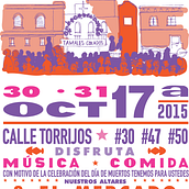 Poster Mercado de Día de los Santos Difuntos. Design, Graphic Design, Traditional illustration, and Advertising project by Debbie Nicole Marentes - 11.01.2015