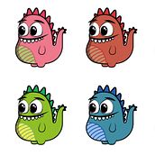 Ilustración para cojín infantil DRAKO. Design, Character Design, and Traditional illustration project by Milimetriko Web & Diseño - 12.24.2015