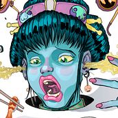 Trapped on sushi's dimensions.. Comic, Design de personagens e Ilustração tradicional projeto de El Moy - 03.01.2016