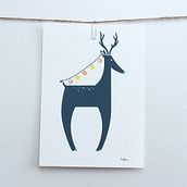 Christmas card. Design, Ilustração tradicional, e Serigrafia projeto de Elena Gómez - 31.12.2015