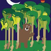 Rock and Roll Forest . Ilustrasi tradisional proyek oleh Laura Sánchez - 01.05.2016