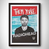 Póster Thom Yorke (Radiohead). Artes plásticas, Design, Design gráfico, Ilustração tradicional, e Serigrafia projeto de Juanjo-se Peñalver - 07.01.2016