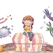 Los monstruos de Ana. Fine Arts, and Traditional illustration project by Clara Saetiz - 01.10.2016