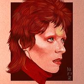 David Bowie. Fine Arts, and Traditional illustration project by Judith González - 01.11.2016