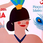 Ilustraciones  para cartel y web Flea Market  Barcelona.. Un proyecto de Diseño de personajes, Ilustración tradicional y Tipografía de Marina Stecca - 18.07.2016