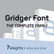 Gridger Font Family (Del curso: Tipos con clase). Editorial Design, T, and pograph project by Andreu Gallart Ruiviejo - 02.22.2018