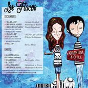 Cartelería "Los Flacos + Pedro Pastor (Gira Argentina & Chile)" Ein Projekt aus dem Bereich Design von Figuren, Grafikdesign und Traditionelle Illustration von Belén Gorjón - 15.01.2016