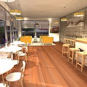 Diseño Cafetería. 3D, Architecture, Interior Architecture, Interior Design, Furniture Design, and Making project by Rodrigo Paredes Martín - Ambrosio - 01.28.2016