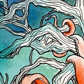 Bosques Acuáticos. Pulpo. Traditional illustration project by JO.VEN - 02.01.2016