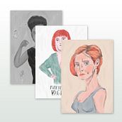 Ilustraciones 4 (Women Portrait). Editorial Design, Graphic Design, and Traditional illustration project by Borja Pedrajas Cerezo - 02.02.2016