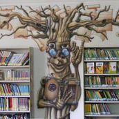 Aerografía Biblioteca  Monreal del campo.. Projekt z dziedziny Trad, c i jna ilustracja użytkownika Victor Manuel Lozano Lázaro - 02.02.2016