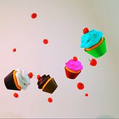 Cup cakes colors. 3D project by Carlos Rodriguez Smith - 02.03.2016