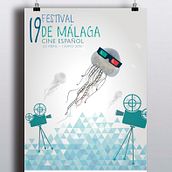 19 FESTIVAL CINE DE MÁLAGA. Artes plásticas, Br, ing e Identidade, Cinema, Cinema, Vídeo e TV, Design, Design gráfico, Eventos, Marketing, e Publicidade projeto de Madness Design - 07.07.2015